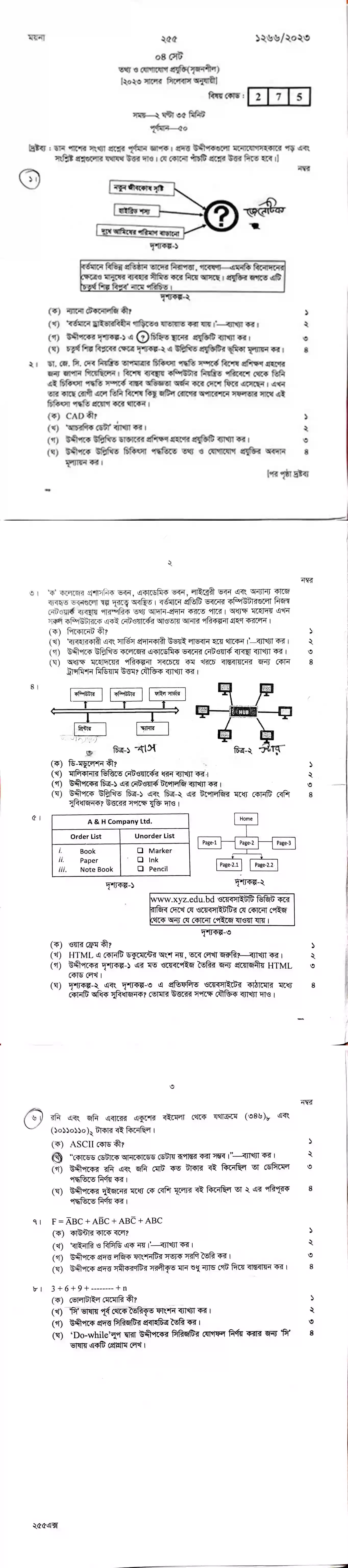 HSC ICT CQ Question 2023